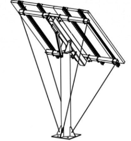 Bakkestativ til solcellepaneler 2x415w